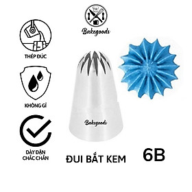 Mua Đui bắt kem 6B  đuôi bắt kem tạo hình bánh quy thép đúc liền khối không gỉ dày dặn cứng cáp