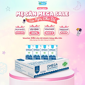 Sữa Dinh Dưỡng Tiệt Trùng VPMilk Omega Có Đường dạng hộp cho bé trên 1 tuổi 110ml (thùng 48 hộp)