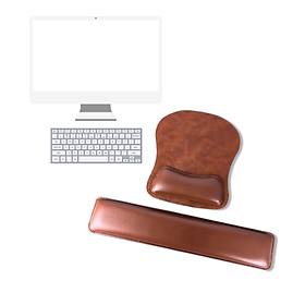 Combo kê tay bàn phím và lót chuột da 3D Kai.N Comfortable Bracers chống mỏi cổ tay_ Hàng chính hãng