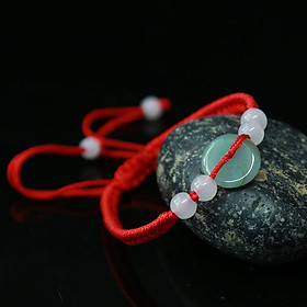 Vòng tay chỉ đỏ dây rút ngọc bội - CD28