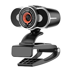 Webcam HD 480P USB tích hợp để Truyền trực tuyến Cuộc gọi Video cho máy tính xách tay-Màu đen-Size