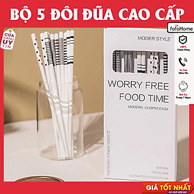 Mua Set 10 Đôi Đũa Ăn Cơm Cao Cấp  Đũa Gốm  Đũa Sợi Thủy Tinh Kháng Khuẩn - Giao Màu Ngẫu Nhiên