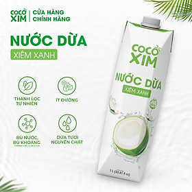 NƯỚC DỪA TƯƠI_Nước dừa đóng hộp Cocoxim Xanh dung tích 1000ml/Hộp