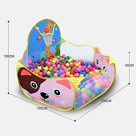 Lều Bóng Hươu Cao Cổ Cho Bé Kèm 100 Bóng (Đường Kính Phi 5.5Cm) - Hàng Chất Lượng