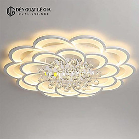 Mua Đèn Chùm Ốp Trần Pha Lê Lê Gia DC016L | Đèn Ốp Trần Sang Trọng  Ấn Tượng Cho Biệt Thự  Chung Cư Cao Cấp
