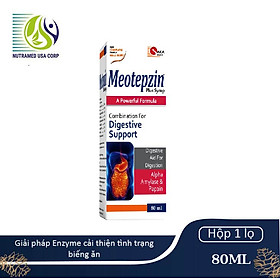 MEOTEPZIN Plus [ Hộp 80ml ] - Giải pháp enzyme , cải thiện tình trạng biếng ăn -  Nhà máy liên doanh với Medinej -USA và đạt chuẩn GMP -WHO