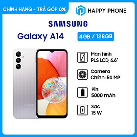 Điện thoại Samsung Galaxy A14  (4GB/128GB) - Hàng Chính Hãng - Đã kích hoạt bảo hành điện tử