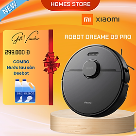 Mua Robot Hút Bụi Lau Nhà DREAME D9 PRO Cảm Biến Chống Rơi Rớt Diện Tích Hoạt Động 250m2 Lực Hút 4000 Pa Công Suất 40 W - Hàng Chính Hãng