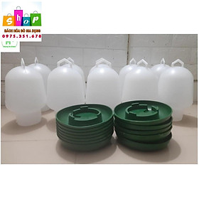 10 Bình Đựng Nước Cho Gia Cầm (Chim, Gà, Ngan, Ngỗng, Vịt, ....) Dung Tích: 2L - Máng uống nước Bình Thuận 2 lít