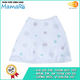 Yếm ăn vải sợi tre cho bé sơ sinh đến 3 tuổi 50x28 Mamaru MA-YEM03 - Diệt khuẩn, hút ẩm tốt, kháng tia UV