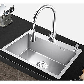Mua combo chậu rửa bát 1 hố kèm vòi rửa bát rút dây