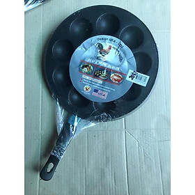 Mua Khuôn bánh khọt gang phủ chống dính có nấp có cán cầm nhựa cách nhiệt 8 10 12 lổ