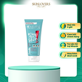 Gel rửa mặt sạch sâu ngừa mụn Eveline 3 trong 1 Clean Your Skin 200ml ( mẫu mới)