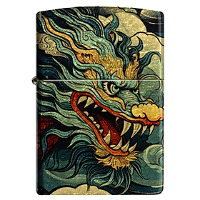 Bật lửa Zippo Dragon Fusion - Thiết Kế Rồng Vàng In Tràn Viền 540 Fusion Chính Hãng Mỹ, Vỏ Đồng Thau Tumbled Brass Cao Cấp