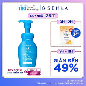 Bọt rửa mặt tẩy trang Senka All Clear Doublew Foam 150ml
