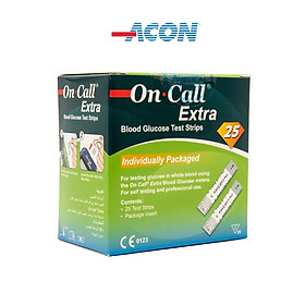 Que thử đường huyết Acon On-call extra 25 que hộp