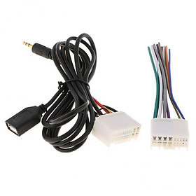 2X Cable Harness Adapter for   Audio Adapter for USB Connector for