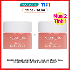 Mặt Nạ Ngủ Môi Care:Nel Berry Lip Night Mask Dưỡng Ẩm, Hồng Môi Hương Dâu 5g