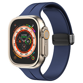 Dây đeo khóa gấp từ tính cho Apple Watch Series 1/2/3/4/5/6/7/8/9/SE1,2 & Apple Watch Ultra 1/2 Size 38/40/41/42/44/45/49mm - Hàng Nhập Khẩu