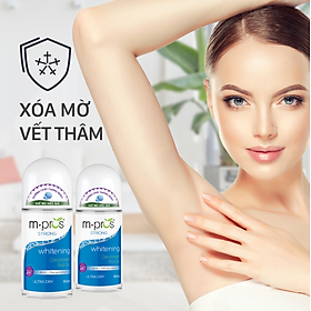 Lăn Khử Mùi M.Pros Whitening 60ml Năng Động - Cho Nam & Nữ, Dưỡng Trắng Da, Khô Thoáng - Lamimi Chính Hãng