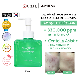 Gel rửa mặt ngăn ngừa mụn MAYBENA ACTIVE CICA ACNE CLEASING GEL 250ml