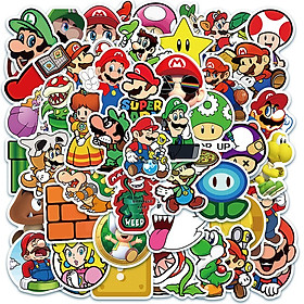 Sticker 50 miếng hình dán Mario SetC