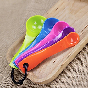 Mua Bộ thìa đong  muỗng đong nhà bếp 5 món (set 5 cái)  thìa đo lường  định lượng bột  sữa  thuốc  gia vị bằng nhựa an toàn
