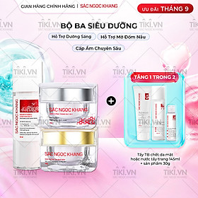 COMBO dưỡng da chuyên sâu kem dưỡng ban đêm 30g + kem dưỡng ban ngày 5 in 1 30g + Serum dưỡng trắng 30ml cho tác dụng nhanh mạnh, toàn diện