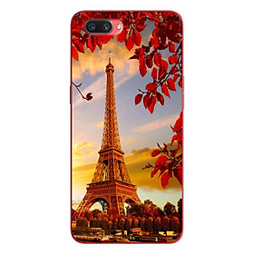Ốp lưng in cho Oppo Realme C1 mẫu Tháp Eiffel Mùa Thu - Hàng chính hãng