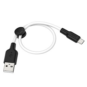 Cáp Sạc USB Sang Micro-USB Hoco  X21 Plus Đồng Bộ Hóa Dữ Liệu Sạc Dài 0,25m - Hàng Chính Hãng