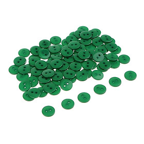 100 Pieces 1cm Resin Buttons 2 Holes Round Craft Buttons for Sewing DIY Crafts