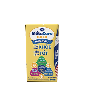 Thùng sữa nước pha sẵn Nutricare Metacare - phát triển toàn diện cho trẻ từ 1 tuổi (110ml x 48 hộp)