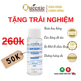 Nước hoa hồng Queenie sạch sâu, se khít lỗ chân lông trải nghiệm 30ml - Mỹ Phẩm Hàn Quốc