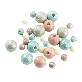 28 Pieces Artificial Half Hole Pearl Beads for Necklaces,Bracelet Making DIY Crafts