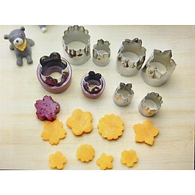 Mua Bộ dụng cụ nhấn rau củ tạo hình HOA nghệ thuật 8 món /8 kiểu tạo hình 3D SẮC NÉT. Đồ làm bánh  nấu ăn chuyên nghiệp Siêu nhanh tiện lợi