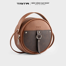 Túi Trita ( Thời trang nữ dáng tròn thanh lịch size 18 - Túi đeo chéo da RHN65 )