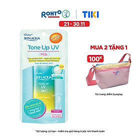 Sữa chống nắng nâng tông dành cho da dầu/hỗn hợp Sunplay Skin Aqua Tone Up UV Milk (Mint Green) (dành cho da sáng, có khuyết điểm đỏ) (50g)