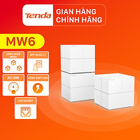 Hệ thống Wifi Nova Mesh cho gia đình Tenda MW6 Chuẩn AC 1200Mbps 3 pack - Hàng Chính Hãng