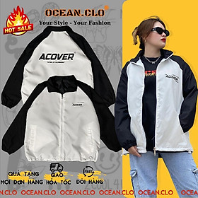 Áo khoác jacket ACOVER ullzang dù 2 lớp unisex - Áo khoác nam nữ Ullzang Basic có form rộng XL - OCEAN.CLO