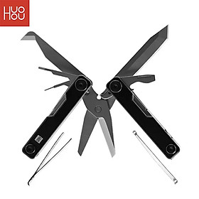 HUOHOU Mini Multitool Multi-function Pocket Knife Folding Knife EDC Knife with Screwdrivers/Scissors/Bottle Opener for