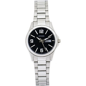 Đồng Hồ Nữ Citizen Dây Thép Không Gỉ EQ0591-81E - Mặt Đen