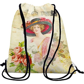 Túi rút Cô gái đội nón Souvenir - BDVT023