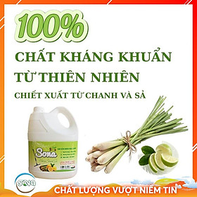 Nước lau sàn nhà sinh học SONA 3.6L hương chanh sả, quế 100% từ thiên nhiên