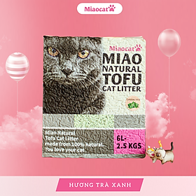 Cát vệ sinh đậu nành MIAO 6L cho mèo - Hương Trà Xanh - MIAOCAT
