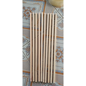 Combo 10 thanh gỗ thông vuông kích thước 1x1x50 cm làm mô hình, thủ công, đồ chơi, trang trí