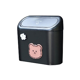 Mini Trash Can Dustbin with Lid Garbage Can for Car Cabinet Bathroom