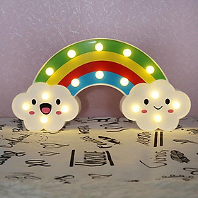 Rainbow Kids Bedroom Night Light Bedside Table Lamp Battery Operated Lamp