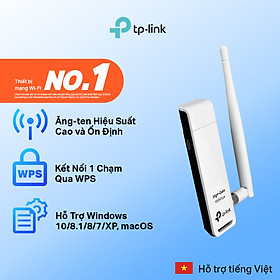 Bộ Thu Wifi USB TP-Link TL-WN722N Chuẩn N 150Mbps - Hàng Chính Hãng