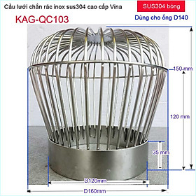 Mua Quả cầu lưới Inox dày D140-168  cầu chắn rác sân thượng thoát nước mưa KAG-QC103 thoát nhanh sử dụng tốt siêu bền