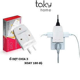 Mua Phích Cắm Chia 3 - Ổ Cắm Chia 3 Ổ - Xoay 180 Độ - Dành Cho Không Gian Hẹp Nhỏ Gọn  Tiện Dụng Gia Đình- TakyHome 8603
